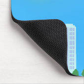 Office Chat Cityscape Blue Sky Mousepad (Ecke)