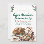 Office Christmas Potluck Holiday Party Einladung (Vorderseite)