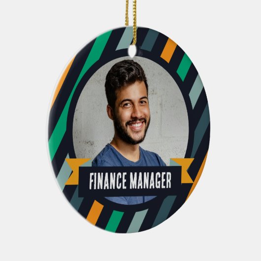 Office Christmas Tree - Finanzmanager Keramik Ornament (Rechts)