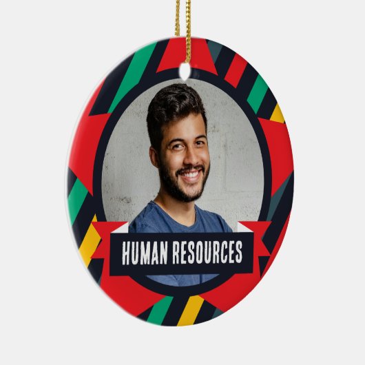 Office Christmas Tree - Humanressourcen Keramik Ornament (Rechts)