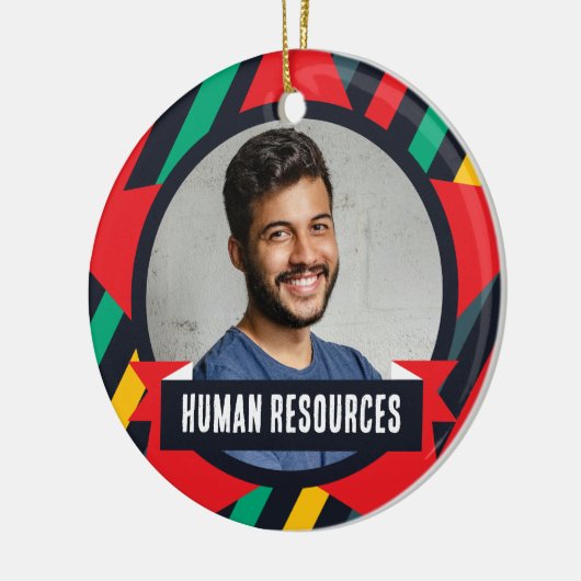 Office Christmas Tree - Humanressourcen Keramik Ornament (Links)