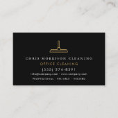 Office Cleaning Professional Black Gold Visitenkarte (Vorderseite)