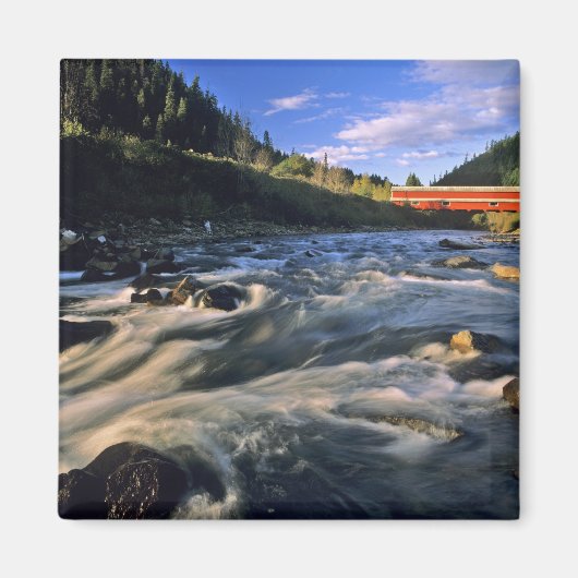 Office Covered Bridge, die längste in Oregon Magnet (Vorne)