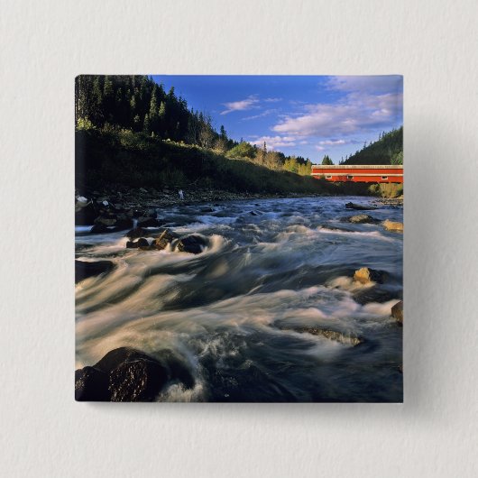 Office Covered Bridge ist die längste in Oregon Button (Vorderseite)