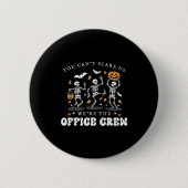 Office Crew Skeleton Dancing Halloween School Secr Button (Vorderseite)