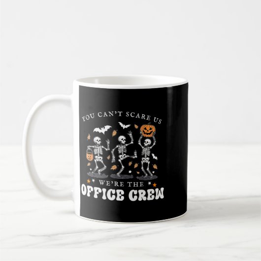 Office Crew Skeleton Dancing Halloween School Secr Kaffeetasse (Links)