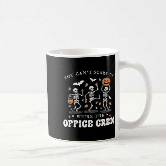 Office Crew Skeleton Dancing Halloween School Secr Kaffeetasse (Rechts)