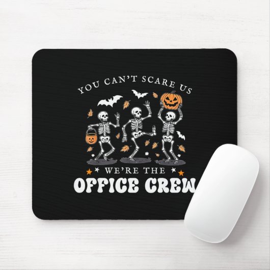 Office Crew Skeleton Dancing Halloween School Secr Mousepad (Mit Mouse)