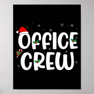 Office Crew - Weihnachtsfeier Weihnachtsmannmütze  Poster