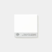 Office Custom Modern Simple Logo From the Desk of Post-it Klebezettel (Vorderseite)