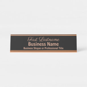 Office Desk signiert Klassisches Gold-Zeichen der Schreibtischnamensplakette