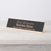 Office Desk signiert Klassisches Gold-Zeichen der Schreibtischnamensplakette (Vorderseite )