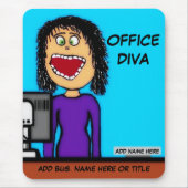 Office Diva Cartoon Mousepad (Vorne)