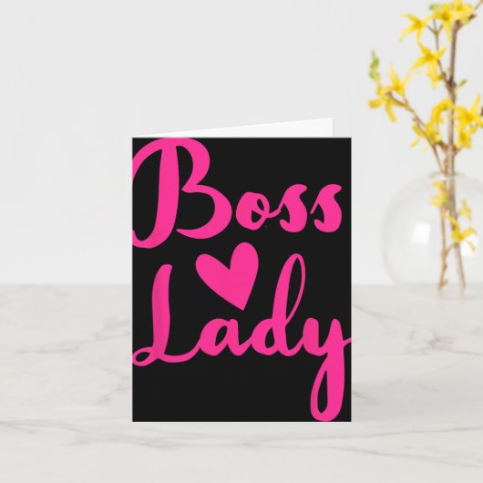 Office Employee Bosses Day Female Boss Ceo Manager Karte (Gelbe Blume)