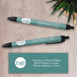 Office-Firmenlogo 3 Zeilen Text kann Farbe bearbei Kugelschreiber