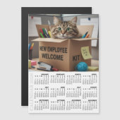 Office Fridge Calendar 2026, HR / New Employee Magnetkarte (Vorne/Hinten)