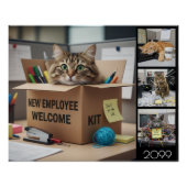 Office Fun Cats Photo Poster, 2026 / Business Cat Poster (Vorderseite)