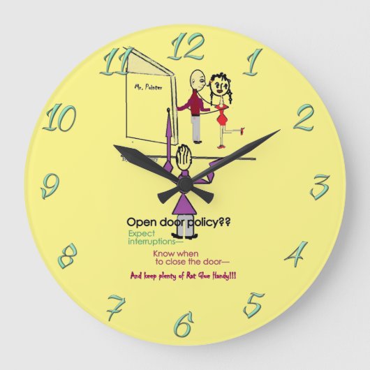 Office Fun Clock/Round Large Clock Große Wanduhr (Vorderseite)
