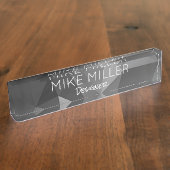 Office für den Architekt für geometrischen NAME-De Namensplakette (Seite)