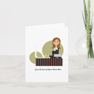 Office Girl Personalisiert Notecards