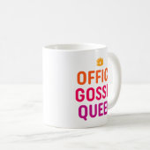 Office Gossip Queen. Kaffeetasse (VorderseiteRechts)