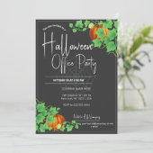 Office Halloween Einladungen Black Card (Stehend Vorderseite)