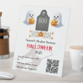 Office Halloween Wifi QR Code Scan zum Verbinden Sockelschild (In Situ)