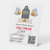 Office Halloween Wifi QR Code Scan zum Verbinden Sockelschild (Vorderseite)