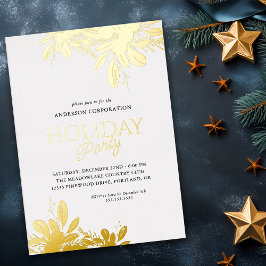 Office Holiday Party Fold Foil Greenery Folieneinladung