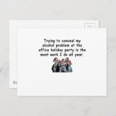 Office Holiday Party Spaß Einladungspostkarte (Vorne/Hinten)