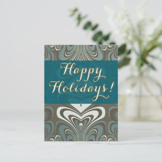 Office Holiday Postcard Feiertagspostkarte (Stehend Vorderseite)