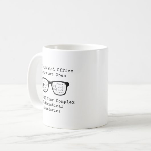 Office Hours Open: Complex Math Quandaries Solved Kaffeetasse (Vorderseite Links)