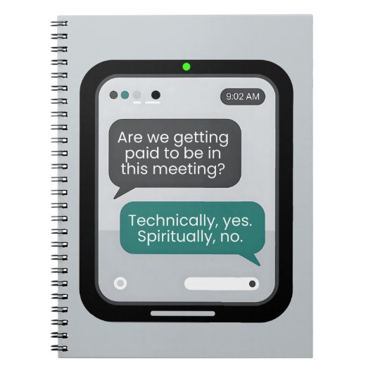 Office Humor  – “Technically Yes, Spiritually No." Notizblock (Vorderseite)