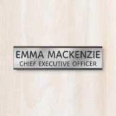 Office-Imitate Glasfasername Namensplatte Türschild (Vorderseite )