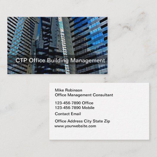 Office Management Real Anwesen Business Cards Visitenkarte (Vorne/Hinten)