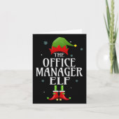 Office Manager Elf Xmas Matching Family Group Chri Karte (Vorderseite)