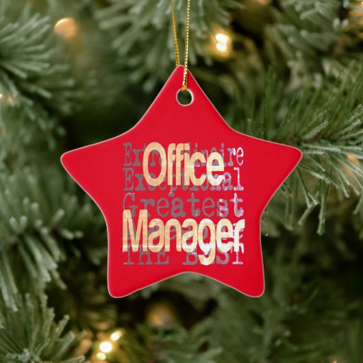 Office Manager Extraordinator Keramik Ornament (Baum)