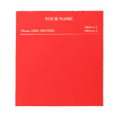 Office Memo Pad (rot) Notizblock (Vorderseite)
