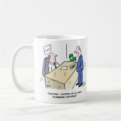 Office-Mitarbeiter wird erkannt. Funny Office Kaffeetasse (Links)