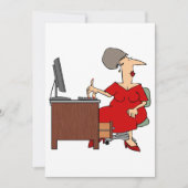 Office-Mitarbeiterin Einladung (Vorderseite)