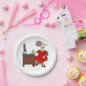 Office-Mitarbeiterin Pappteller (Party)