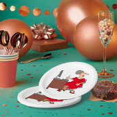 Office-Mitarbeiterin Pappteller