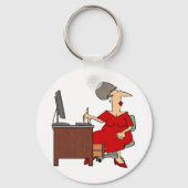 Office-Mitarbeiterin Schlüsselanhänger (Rückseite)