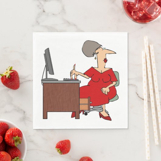 Office-Mitarbeiterin Serviette (Beispiel)