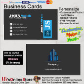 Office Modern Business Trendlogo Schwarz Visitenkarte