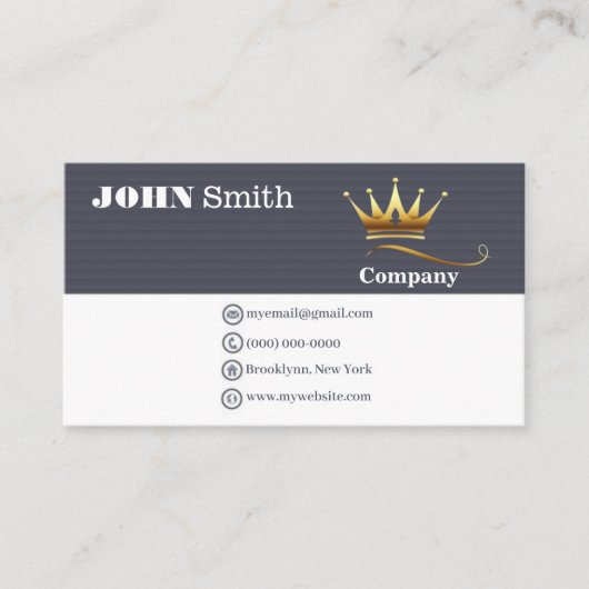 Office Modern Business Trendy Logo Grau Weiß Visitenkarte (Vorderseite)