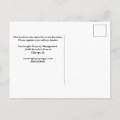 Office Moved Modern Gebäude Änderung der Adresse Ankündigungspostkarte (Rückseite)