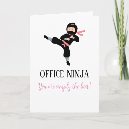 Office Ninja Administrative Appreciation Day Card Karte (Vorderseite)