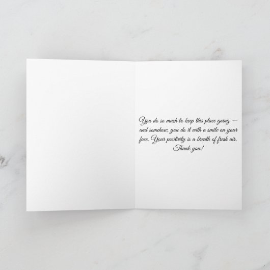 Office Ninja Administrative Appreciation Day Card Karte (Innenseite)