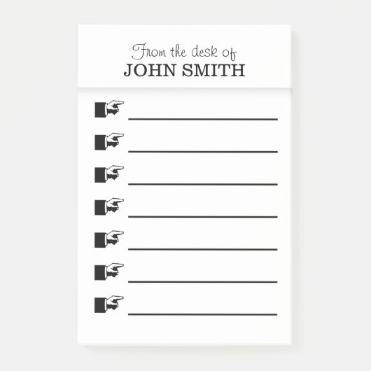 Office-Organisator Post-it®-Note PERSONALISIEREN Post-it Klebezettel (Vorderseite)